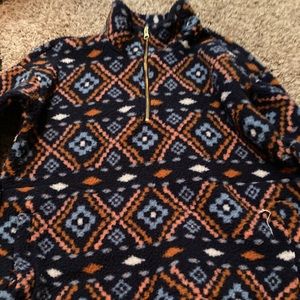 old navy printed quarter zip (POCKETS!)